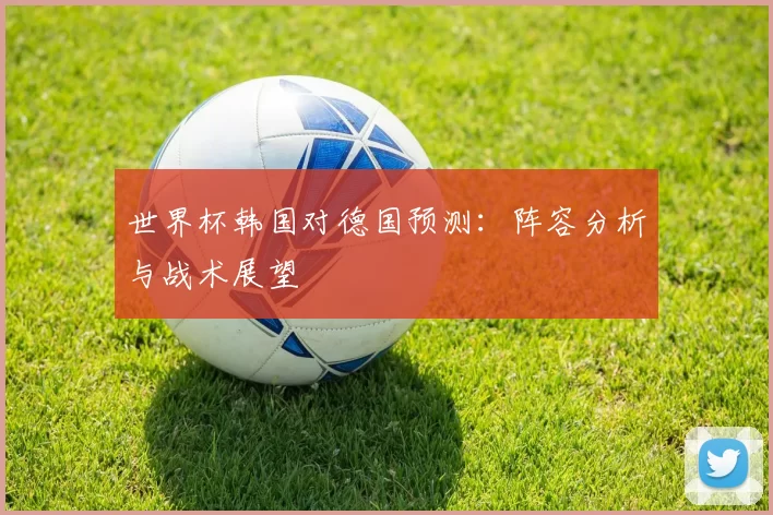 世界杯韩国对德国预测:阵容分析与战术展望