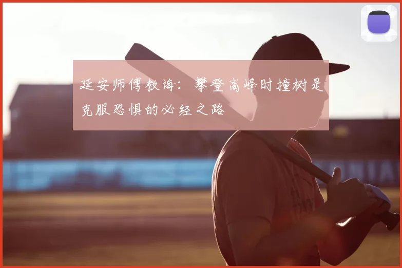 延安师傅教诲：攀登高峰时撞树是克服恐惧的必经之路